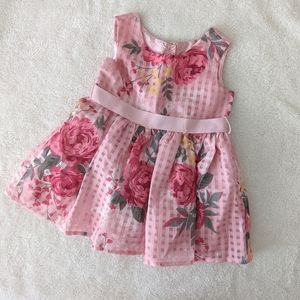 The Children's Place Toddler Pink Floral Picnic dress. Size 12-18M